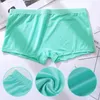 Underpants Chic Men Summer Boxers Breathable Sweat Absorption Pure Color Slim Fit Underwear Inner Wear Clothes