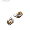 Boucles d'oreilles de créateur de première qualité Carter pour les femmes Ring Color Séparation boucles d'oreilles enveloppées à la mode et avec un logo de marque d'origine