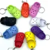 Accesorios para piezas de zapatos Lindo 3D Mini Clog Keychain al por mayor de verano Colorf Shoes Beach Creative Small Hole Drop entrega dhvzw