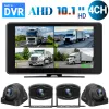 Kameror 10,1 tum pekskärmbil/RV/buss/lastbil AHD Monitor System 1080p Fordon CCTV Camera HD Night Vision Reversing Parking Recorder