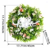 Decorative Flowers Artificial Wreath For Spring Reusable Floral Weatherproof Green Garlands Home Decor Products Entrance