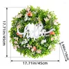 Decorative Flowers Green Wreaths For Front Door Spring Eucalyptus Wreath Reusable Flower Garland Wall Art Supplies Fireplaces