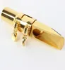 Dukoff High Quality Brand Soprano Alto Tenor Saxofon Munnstycke Munstycke Guldfärg Mässing Sax Mouth Piece New7374616