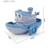 Baby Bath Toys Baby Bath Toys Cute Cartoon Ship Boat Clockwork Toy Wind Up Toy Kids Water Toys Swimming Beach Game for Children Gifts Boys Toys L48