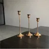 Decoração de partidos 20pcs Design do vela de ouro do cilindro acrílico Vase Centerpieces Candlestick Road Centro de líder para mesa de casamento