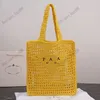 Designer bag Tote bag summer beach woven straw wine coconut fiber female handbag letter cosmetic bag purse ladies luxury bag