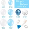 Macaron Balloons Garland Erzparty White Blue Ballons Hochzeits Geburtstag Festival Dekoration Event Ballon Set 240328