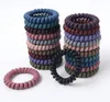 Telefontråd hårband matt färger gummiband stretchy spiral spole hårband repar flickor hårtillbehör 21 färger3063166