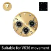 Satser ersätter 29mm klockratten, den gröna lysande urtavlan är tillämplig på de modifierade delarna av VK63 Quartz Movement Watch, en