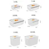 Storage Bottles With Lid Refrigerator Crisper Lunch Box Plastic Microwaveable Sealed Fridge Organizer Clear Fresh-keeping Fruit