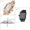 Montre-bracelets Luxury Exquis Square Watch Femmes Steel Band étanche Marque décontractée Horloge Hands Femelles Fashion Quartz Wristwatch Ladies