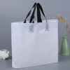 Gift Wrap 10pcs High Quality Solid Color PE Bags Plastic Shopping Clothing Package Party Supply 25x20cm 35x25cm Handle