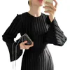 Casual Dresses 2024 Autumn's Must-Have Long Dress With Flared Sleeves And Pleated Skirt For European American Women