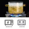 Bowls 1.6L Household Heat Resistant Glass Soup Porridge Pot Microwave Fire Heating Transparent Bowl Kitchen Cooking Tools