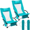 Camp Furniture strandstoel met bekerhouder vouwkamperen draagtas lichtgewicht hoge achterkant