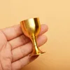 Mugs 1Pcs Copper Wine Goblet Metal Cocktail Beverage Brass Chalice Cup 5 Gold Liquor For Party Home Accessories