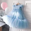 Beauty White Blue Fushcia Jewel Girl's Birthday/Party Dresses Girl's Pageant Dresses Flower Girl Dresses Girls Everyday Skirts Kids' Wear SZ 2-10 D408279