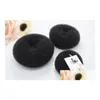 Traiders Hair Bun Ring Donut Shaper Styler Styling Outil Magic Sponge Maker Ancien ER Black8536512 Drop livraison Produits de soins Outils de soins OTJUH