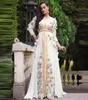 Robes de soirée marocaines Caftan Kaftan Dubaï Abaya Arabe Long Manches longues Amazing 3D Fleurs faites à la main Squareneck Prom Forma8856588