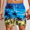 2024 Pantalons de plage en vrac pour hommes Summer 3D Shorts à la mode de chat imprimées