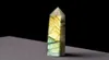 1 Pcs Labradorite Moonstone Quartz Crystal Stone Rhinestone Point Healing Hexagonal Wand Size Randomly send5024856