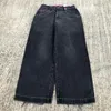 JNCO Stickerei Baggy Jeans Männer Retro Harajuku Mode Hip Hop Rock Streetwear -Hosen Y2K Casual Wide Leg Denim Hosen 240320