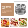 Bowls Oita Divided Dish Kitchen Tableware Stainless Steel Tray Divider Plates Adults Salad Eating Serving 304 Child Snack