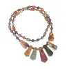 Pendant Necklaces 18"-28" Natural Picasso Jasper Round Stone Beads Necklace Jewelry For Women Men