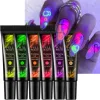 Gel 8ml Stamping Gel Set Neon Green Black Fluorescent Gel Paint Stamping Kit Semipermanent Nail Polish Templates Stencils GL1916