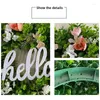 Decorative Flowers Artificial Wreath For Spring Eucalyptus Reusable Door Flower Garland Home Decor Products Entrance Window Farm