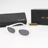 2024 Luxusdesigner B Sonnenbrille für Frauen und Männer klassischer ovaler kleiner Rahmen Sonnenbrille Schwarze Gläser UV400 Objektiv Unisex Style mit Box