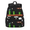 Rucksack Bodenblöcke und grüne Röhren Rucksäcke Jungen Mädchen Bookbag Schülern Schultaschen Cartoon Rucksack Travel Umhängetasche