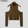 Вечеринка в стиле ночного клуба мужчины сексуальные досуг Camiseta Solid All-Match Fashionable Brap Hollow Out Foots S-5xl 240312