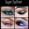 6pcs Glitter Sıvı Eyeliner Bukalemun Göz Yolcusu Metalik Çok Molör Su Geçirmez Makyaj için 240325