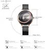 Dameshorloges SK Fashion Luxury Brand Women Quartz Pols Creative Design Thin Ladies Pols Black Clock voor vrouwelijke Montre Femme L46