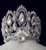 2020 Crystal Tiara Bridal Hair Acessórios de Cristal de pavão para casamentos Quinceanera tiaras e coroas concursos Rhinestone Crown4113438