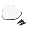 Cadres 1 Set Coart en forme de coeur Slate PO Holder Personnalize Picture Cadre Decoration