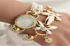 Luxury Pearl Bracelet Wristwatch Elegant Flowers Rhinestone Quartz Watch Women Ladies Casual Watch relogio feminino watches8231711