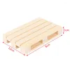 Tischmatten 2pcs Mini Paletgetränks Coasters Isolationsmatten Kaffeetasse Holz Topf Hausgebrauch