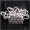 Clips de cheveux Barrettes Crystal Pearl Bridal Peigt Clip Hairpin Rhinestone Party Prom Accessoires Bijoux Drop Livraison Hairjewelry OTB23