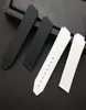 Rubber en silicone blanc noir pour bracelet pour Big Bang Watch Bands 25 mm Watch Band with Logo Butterfly Budle Flat Tool 3086658