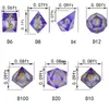 装飾的な置物7PC/セット紫色の液体フローコアダイスアイボールシャープエッジDディスロールプレイテーブルゲームダンジョンとドラゴン