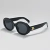 Gafas de sol Gafas de sol de diseño de lujo Cel 40238 Hombres y mujeres pequeños marco exprimido Gafas ovaladas UV 400 polarizadas