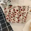 Bolsas de cosméticos de grande capacidade Viagem Bolsa de maquiagem Organizador Bolsa de flores vintage Vintage com zíper para mulheres