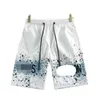 La version correcte de L Family Summer Casual Shorts pour garçons Pantalon de cheval mince et lâche Silk Mens Sports