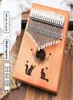 17 Keys Kalimba Başparmak Piyano Yüksek Kişilik Ahşap Maun Vücut Müzik Enstrümanı Öğrenme Kitabı Tune Hammer Sanza Mdira 2603734