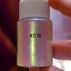 Paillettes 10g de qualité cosmétique Super arc-en-ciel Iridescent Unicorn Aurora Chrome Nail Powder Pigment