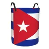 Sacs à linge drapeau de Cuba Hamper grand panier de rangement de vêtements Cuban Patriotic Toy Bin Organisateur pour les enfants