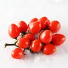 Party Decoration 19cm Artificial Tomat Fake Red Vine Props Display Cabinet Showcase Decor Fruit Vegetable Home Ornament