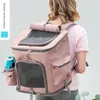 Cat Carriers Carrier Bags Breathable Holes Larger Capacity Foldable Pet Travel Backpack For Cats And Small Dogs Double Door Bag